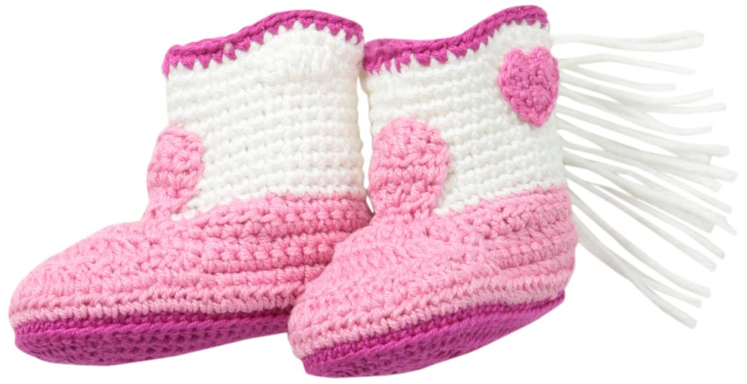 Jefferies Socks Baby-Girls Newborn Cowboy Boot Bootie, Pink, Newborn