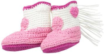 Jefferies Socks Baby-Girls Newborn Cowboy Boot Bootie, Pink, Newborn