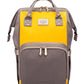House Of Quirk Baby Diaper Bag Maternity Backpack (Yellow/Grey)