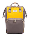 House Of Quirk Baby Diaper Bag Maternity Backpack (Yellow/Grey)