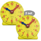 CM Wealth Learning Clock for Kids, Student Learning Clocks, 12/24 Hours, Geared Clock, 4+Years, 2set