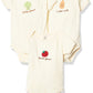 Touched By Nature Unisex Baby Organic Cotton Bodysuits, Tomato, 9-12 Months
