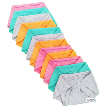 Fimalia Newborn Baby Washable Reusable Hosiery Cotton Cloth Nappies/Cloth Diaper/Langot (0 To 6 Months) (Colors & Prints Vary) (