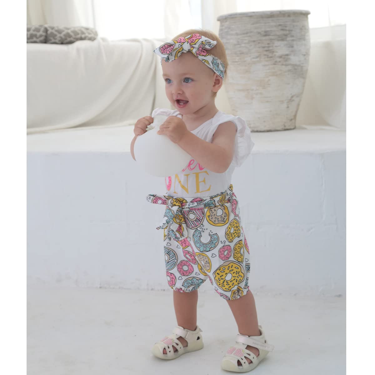 Baby Girl 1St Birthday Outfit Girl Sweet One Bodysuit (White,12-18 Months)