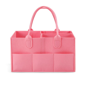 PandaEar Baby Diaper Caddy Organizer, Portable Diaper Holder Organizer Nursery Storage Basket for Wipes & baby stuff, Collapsibl