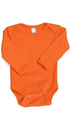 Monag Long Sleeve Orange Onesie, Long Sleeve Baby Onesie, Unisex Baby Bodysuits 3-6M Orange