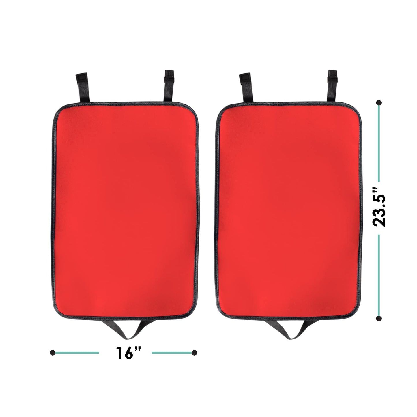 Fh Group Faux Leather Back Seat Kick Protectors, Heavy Duty Car Kick Mats For Kids -2-Pack Back Seat Protector For Driver And Pa