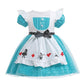 Dressy Daisy Tulle Dress For Toddler Girls Halloween Fancy Party Costume Summer Outfits Size 4T Blue, Style 24