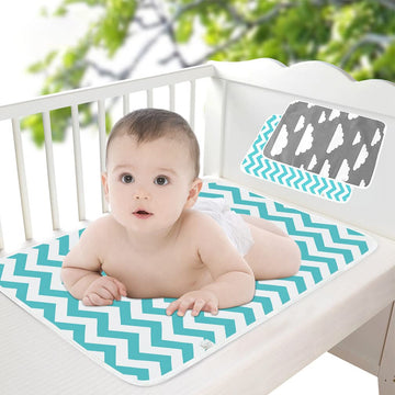 Baby Diaper Changing Pad, Maveek 2 Pack Waterproof Change Mats Infants Portable Diaper Changer Mat For Home,Travel And Outside A