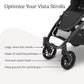 Uppababy All-Terrain Wheels For Vista, Vista V2 And Vista V3 Stroller - Durable For Snow & Cobblestones - Quick Attachment - Inc