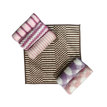 KLEANSHINE Microfiber Baby Wash Cloth 25x25 cm Pack of 6 Multicolor | Soft Infant Face Cleaning Towel Newborn Care Wipe Absorben