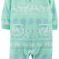 Carter'S Fleece Romper (Baby) - Mint-6 Months
