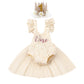 Onderful 1St Birthday Girl Outfit Baby Cake Smash Boho Rainbow First Birthday Dress Princess Floral Party Supply Lace Romper Min