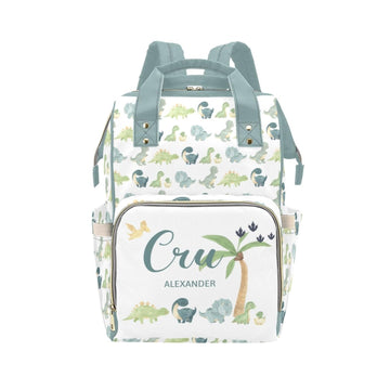 Personalized Diaper Bag Backpack for Women, Custom Name Nursing Mommy Daypack, Diaper Bag for Girls Boys, New Mom Gifts (Dinosau