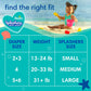Pampers Splashers Swim Diapers - Size S, 20 Count, Gap-Free Disposable Baby Swim Pants