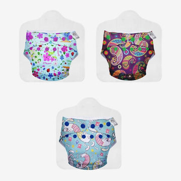 Superbottoms New Uno Freesize Cloth Diaper Set Of 3| Cloth Diaper For Babies 3M To 3Y | Washable & Reusable Cloth Diaper | Comes