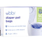 Ubbi Diaper Pail Plastic Bags, Disposable Baby Waste Bags, Single Pack, 25 Count, 13-Gallon Bags