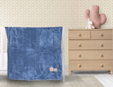 Florida All Season AC Baby Blanket Swaddler Wrapper Flannel Soft and Comfortable for 05 Years Baby Girls and Boys Navy