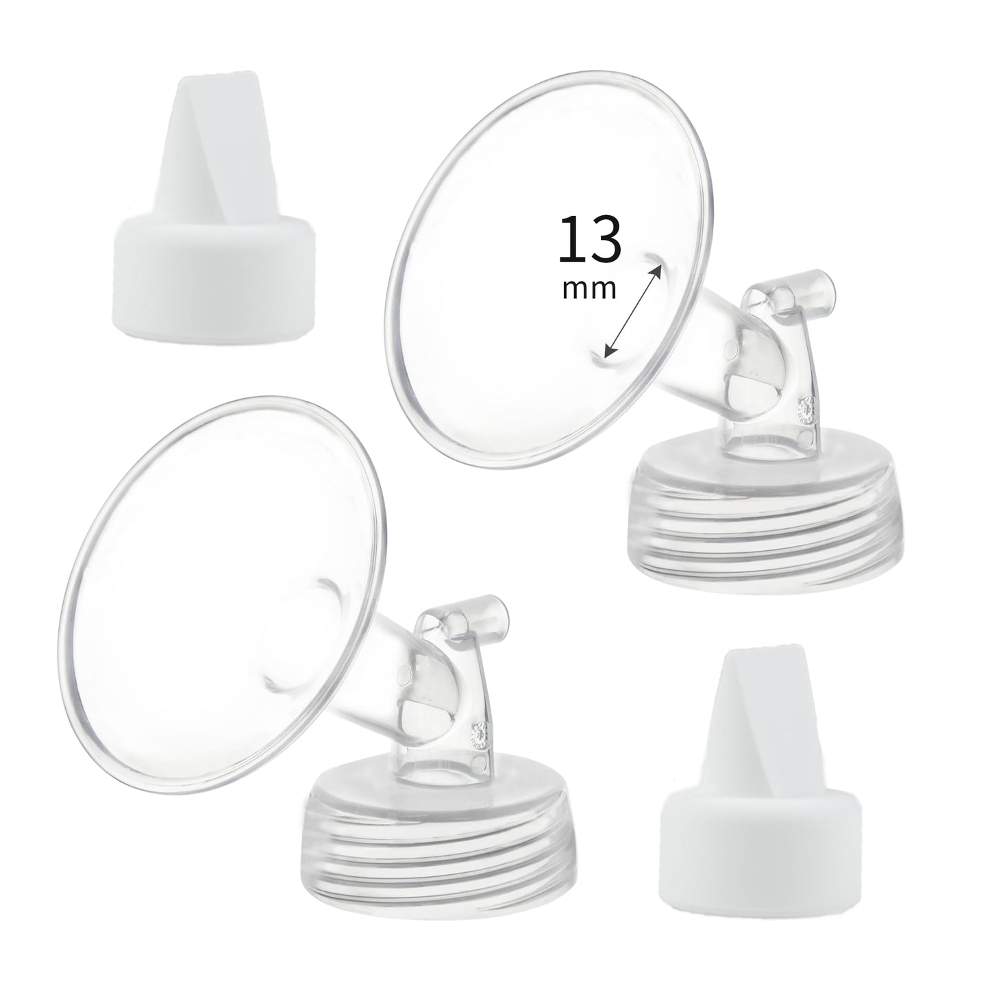 Momstouch 23mm Flange and Duckbill Valve Compatible with Spectra S1 S2 9 Plus Breastpump Replacement to Spectra Pump Parts, Not 