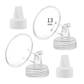 Momstouch 23mm Flange and Duckbill Valve Compatible with Spectra S1 S2 9 Plus Breastpump Replacement to Spectra Pump Parts, Not 
