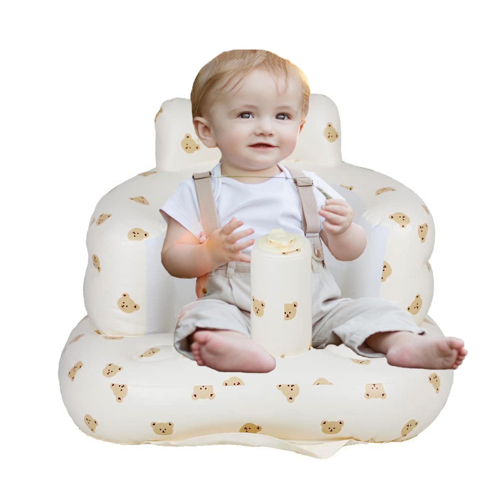 Baby Inflatable Seat For Babies 3-36 Months, Built In Air Pump, Baby Support Seat Summer Toddler Chair For Sitting Up, Baby Show