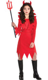 Amscan Suit Yourself Devious Devil Halloween Costume For Girls, Large, Includes Dress, Headband, Collar