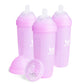 Herobility Double Anti-Colic Baby Bottles - 12 Fl Oz/340Ml - 3-Pack - Purple