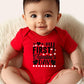 Hrcfbk Infant Newborn Baby Boys Girls My First Valentine'S Day Bodysuit Short Sleeve Romper Layette Set(Red 2,3-6Months)