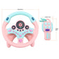 deAO Kids Steering Wheel for Backseat with Key Baby Toys Pretend Driving Simulated Steering Wheel Toy with Light and Music Gifts