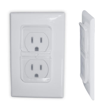 Clear Double Outlet Covers Baby Proofing (20 Pack, 40 Sockets) | Baby Proof Plug Covers For Electrical Outlets | Safe & Secure B