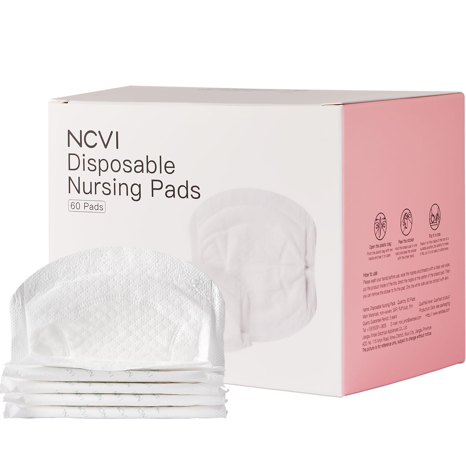 Ncvi Nursing Pads Disposable, Super Absorbent And Keep Dry, Breast Pads For Leaking Milk, Soft &Thin Nipple Pads For Nursing Mom