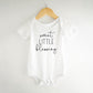 Bump And Beyond Designs Baby Girls Pregnancy Announcement For Grandparents Sweet Little Blessing Leotard White, 0-3 Months