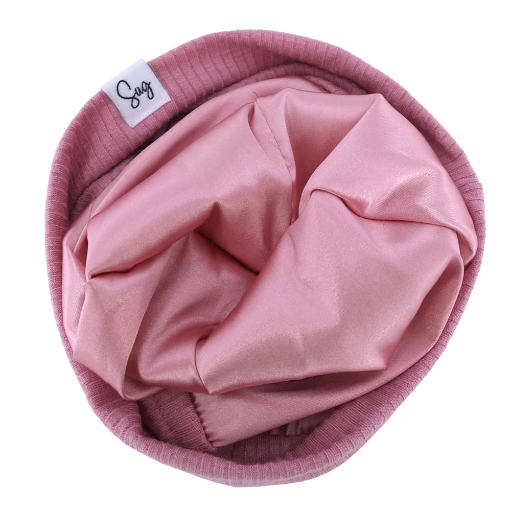 Jersey Beanie Hat For Newborn Baby Boys Girls Silky Satin Lined Hats Bonnet Toddler Infant Little Kids Beanies Caps (0-6M,203 Bu