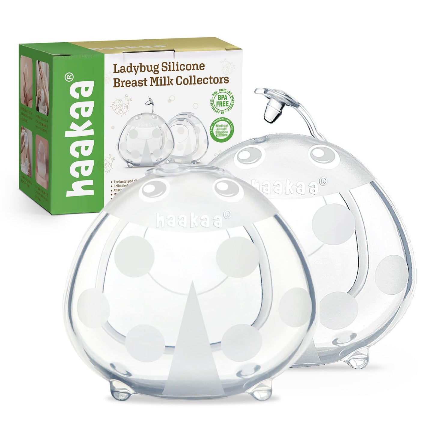 Haakaa Ladybug Milk Collectors Breastmilk Catcher Wearable Nursing Cups For Breastfeeding Moms To Collect Leaky Breast Milk, Pro