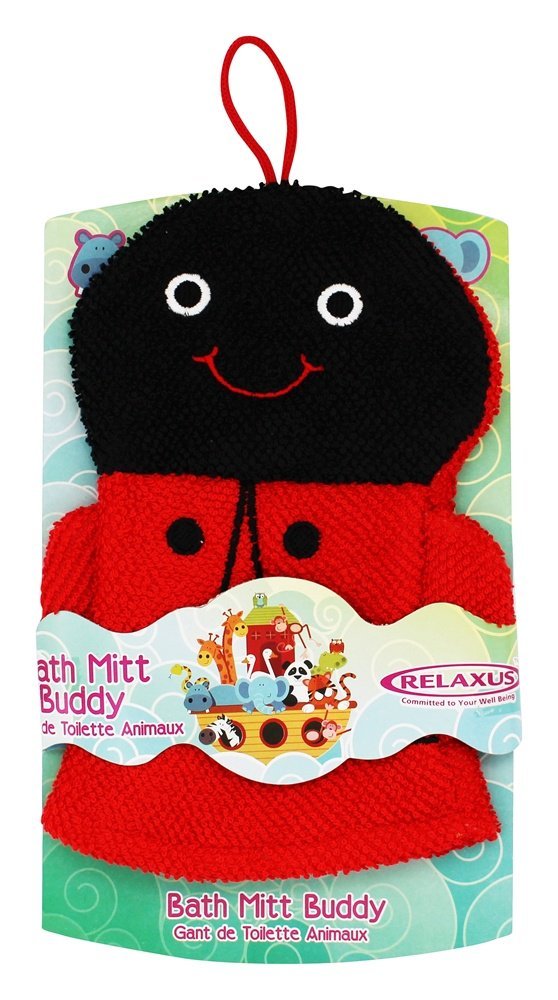 Hand Puppet Terrycloth Bath Mitt. Bath Mitt Friends (Ladybug)
