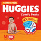 Huggies Comfy Pants Baby Diaper, Medium (M) Size (712 Kgs), Pack Of 102 (34 Count, Pack Of 3)