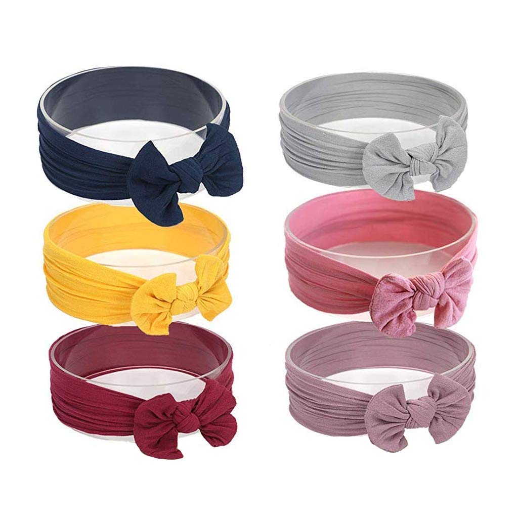 Snowie Soft Hair Bands For Baby Girls Cotton Headbands Turban Knotted Girls Hairband Super Soft And Stretchy Hair Wrap For Baby 