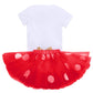 Ibtom Castle Baby Girl Birthday Mini Cake Smash Outfit Infant Girl 1St Birthday Romper Tutu Skirt With 3D Ear Mouse Headband Clo