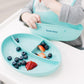 Bazzle Baby Foodie Feeding Set Silicone Roll Up Bib With Food Catcher Suction Plate Bowl Lid And Spoon