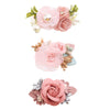Mligril Baby Girls Flower Hair Clips-3Pcs Floral Hair Bows Alligator Barrettes For Infant Toddler 1 Count (Pack Of 3)