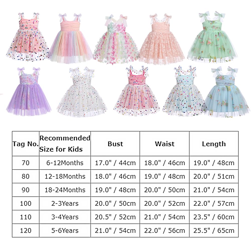 Imekis Toddler Flower Girl Dress: Infant 2Nd 3Rd Birthday Outfit Cake Smash Photoshoot Kids Princess Formal Easter Dress Baby Tu