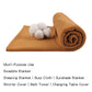 Pesaat Baby Swaddle Hat Set Bear Ears Boys Girls Beanie Newborn Baby Receiving Blanket Autumn Winter (Coffee(Hat+Swaddle), 0-6 M
