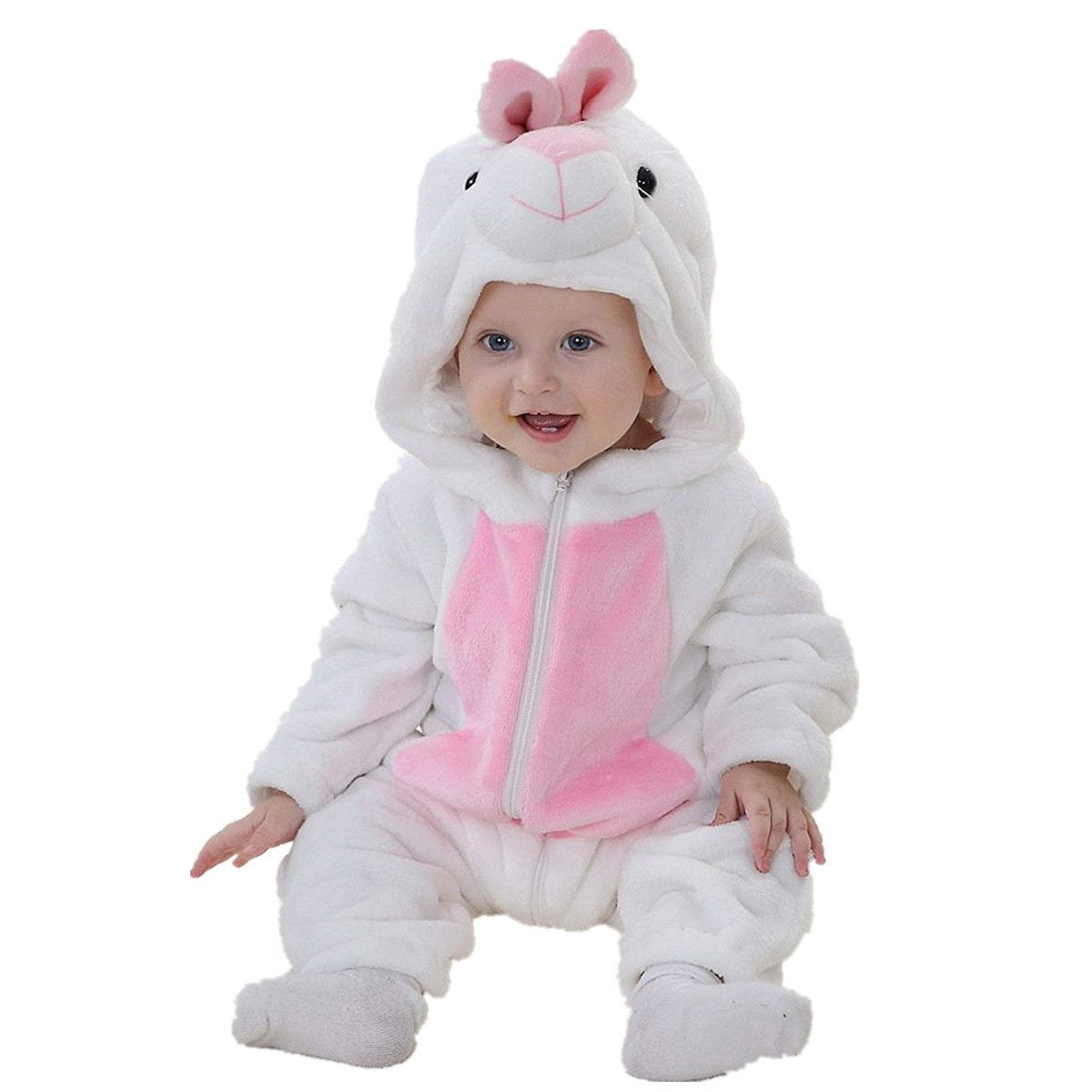 Qzerplay Unisex Unisex Baby Halloween Costumes Cartoon Outfit Homewear (110(For Ages 24-30Months), Bunny)