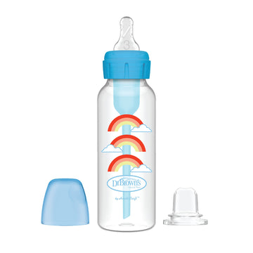 Dr. Brown'S Natural Flow Anti-Colic Options+ Narrow Sippy Bottle Starter Kit,8Oz/250Ml,With Level 3 Medium-Fast Flow Nipple And