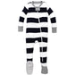 Burt'S Bees Baby Baby Boys Pajamas, Zip-Front Non-Slip Footed Pjs, Organic Cotton And Toddler Sleepers, Midnight Rugby Stripe, 2