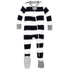 Burt'S Bees Baby Baby Boys Pajamas, Zip-Front Non-Slip Footed Pjs, Organic Cotton And Toddler Sleepers, Midnight Rugby Stripe, 2
