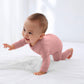 Guisby Baby Girls Romper, One Piece Long Sleeve 2 Way Zipper Sleepers Newborn Peach