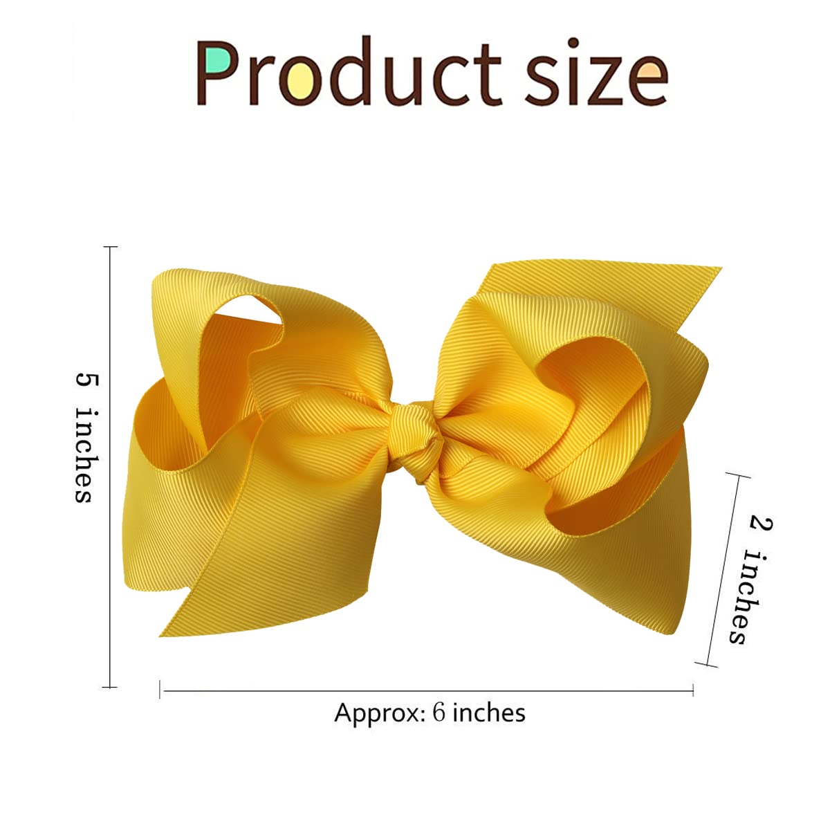 30Pcs Big 6 Inch Hair Bows For Girls Grosgrain Ribbon Toddler Hair Accessories With Alligator Clips For Toddlers Infants Girls K