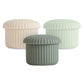 mushie Silicone Baby Food Containers (Green Combo) | 4 oz, 3 Pack Set | Reusable Storage Jars with Lids | Microwavable Dishwashe