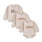 Chloefairy Big Middle Little Sibling Shirt Boy Girl Sweatshirt Romper Bodysuit 3rd Baby Announcement Matching Sibling Outfits (A